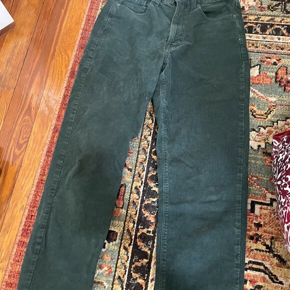 AE Green Corduroy Mom Jeans - Picture 1 of 3